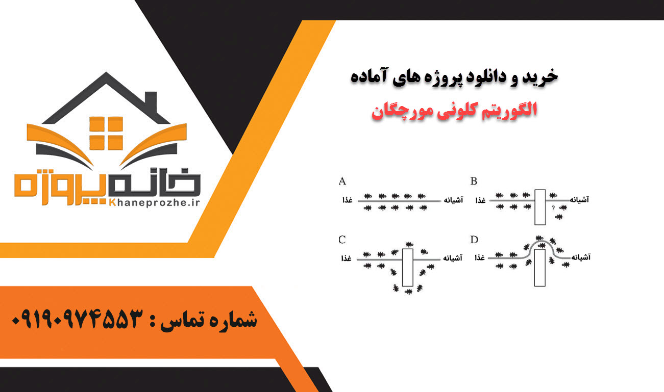 خرید و دانلود پروژه های آماده الگوریتم کلونی مورچگان