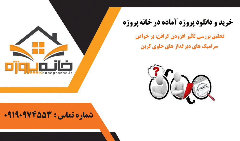 خرید و دانلود تحقیق بررسی تاثیر افزودن گرافن، بر خواص سرامیک های دیرگداز های حاوی کربن تحقیق بررسی تاثیر افزودن گرافن، بر خواص سرامیک های دیرگداز های حاوی کربن