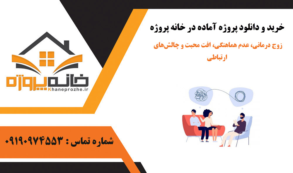خرید و دانلود زوج درمانی، عدم هماهنگی، افت محبت و چالشهای ارتباطی زوج درمانی، عدم هماهنگی، افت محبت و چالشهای ارتباطی زوج درمانی، عدم هماهنگی، افت محبت و چالشهای ارتباطی